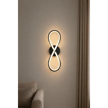 Setra Modern Led Duvar Apliği Günışığı Siyah