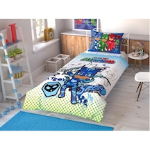 Taç Lisanslı Nevresim Takımı Tek Kişilik Çek Canlandır PJ Masks