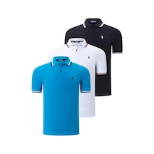 Üçlü Set T8594 Dewberry Erkek T-shırt-siyah-beyaz-koyu Mavi Siyah-beyaz-koyu Mavi