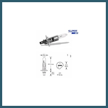 Bezos Super Light H1 Halojen Far Ampülü 12 Volt 60-55 Watt Ob