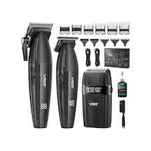 V-6740s3 Profesyonel Kablosuz Saç Ve Sakal Kesme Makinesi 3 İn 1 Tıraş Seti