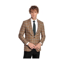 Ekose Kahverengi Erkek Ceket 001