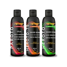 Netfer 3'lü İnce Orta Pasta Cila Set - 3x100 Ml