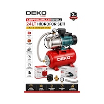 Deko Dktpas1590 1.5 Hp Paslanmaz Jet Hidrofor Seti 24 Lt Küre Otomatik Su Pompası 5 Kat 5 Daire