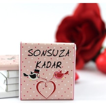 Dark Brown Sonsuza Kadar Yazılı Bitter ve Sütlü Madlen Çikolata 48 Adet