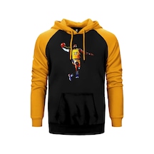 Lebron Color Sarı Renk Reglan Kol Kapşonlu Sweatshirt Sarı