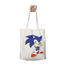 Art Hediye Sonic İki Taraf Kalıcı Yıkanabilir Okul Plaj Omuz Bez Çanta Çok Renkli