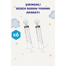 6'lı Burun Temizleme Aparatı Enjektör Burun Yıkama