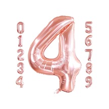 4 Dört Rakam Rose Gold Folyo Balon 32 34 Inc 82 Cm