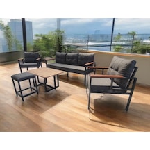 Pielize Bahçe Ve Balkon Mobilyası Antrasit 3+1+1 Sehpalı Ve Pufl Antrasit Pielize Bahçe Ve Balkon Mobilyası Antrasit 3+1+1 Sehpalı Ve Pufl Antrasit