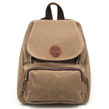 Gillario Design 04 Kanvas - Deri Kadın Sırt Çantası Camel