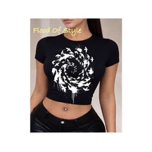 Flood Of Style Siyah Babby Tee Kuşlar Özel Tasarım