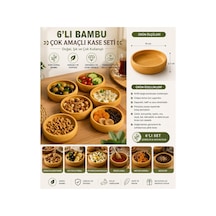 6 Lı Bambu Çerezlik Seti Doğal Ahşap Kuruyemiş Ve Atıştırmalık Sunum Kasesi
