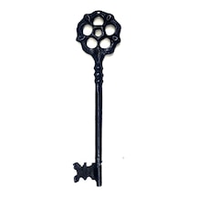 Çiçek Dekoratif Anahtar, 220x56 Mm - Büyük Boy, Vintage, Retro, Çiçekli Stil Süs Aksesuar Anahtar