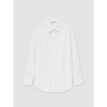 Lcw Modest Beyaz Poplin Kadın Gömlek Tunik