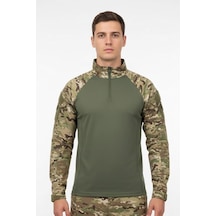 Terrien Antrenman Giyimi Aktif Giyim Sword Dirsek Detaylı Polo Yaka Kadın&erkek Combat T-shirt Single Çok Renkli