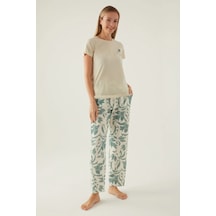 Pierre Cardin 8826 Maybe Kadın Kısa Kol Pijama Takımı Krem