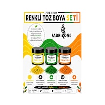 3'lü Set Premium Parafin Soya Wax Toz Mum Boyası Hobi Seti - 10 Cc Sarı, Yeşil, Turuncu Bkfab3sryt10g Karışık