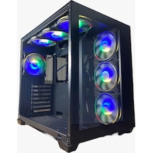 GAMEFORCE Lıquıd 7x120 Mm Fanlı Rgb Kumandalı Kontrolcülü Oyuncu Bilgisayar Kasası Liquid Beyaz