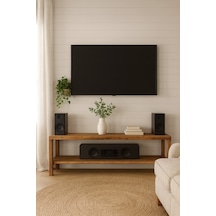 Ahşap Tv Sehpası Tv Ünitesi Tv Stand Eskitme Ceviz Renk Kahverengi