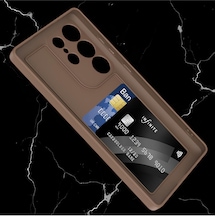 Samsung Uyumlu Galaxy S25 Ultra Kılıf Kamera Koruma Çıkıntılı Kartlık Hazneli Yumuşak A+ Kalite Kapak