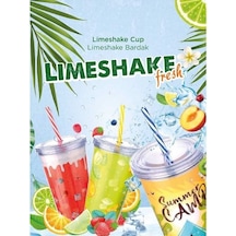 Cool Lime Bardağı - Limeshake Bardak 600 Ml Renkli