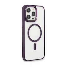 Flzdgnkr Newface İphone 15 Pro Max Kılıf Room Magneticsafe Silikon - Derin Mor