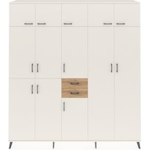 Hyperion Dolap 10 Raflı 2 Çekmeceli 3 Askılı 220x44x243 Aytaşı-aytaşı/çam Aytası/atlas Çam