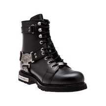 Harley Davidson Charles Black Deri Erkek Bot Siyah