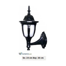 Abs Yuvarlak Fenerli Park Bahçe Aydınlatma Duvar Apliği 38X24 Diğer