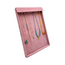 KutuveAksesuar Kolye Bileklik Tesbih Takı Standı 10 Lu Pembe Pembe