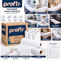 Mavi Beyaz Proftr Muayene Masa Örtüsü Çift Katlı 6x50 Mt