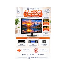 Avenir Av-m19c3 19 İnç Monitör 4k 30hz Destekli Full Hd 60hz Hdmı Vga Hoparlörsüz Kumandasız