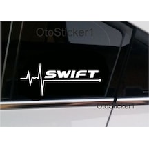 Oto Sticker Suzuki Swift Nabız Kalp Atışı Sticker 2 Adet