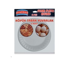 6'li Yuvarlak Köpük Tabak