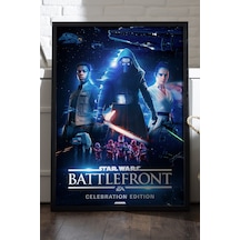 : Battlefront Siyah Ahşap Çerçeveli Poster, Dekoratif Oyun Duvar Tablosu