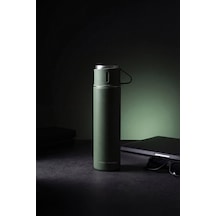 Karaca Thermosteel Nature Bardaklı Çelik Sızdırmaz Termos Haki 500 ml