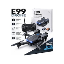 E99 Hd Çift Kameralı Katlanabilir Drone 1080p Wifi App Kontrollü Fpv Uzaktan Kumandalı