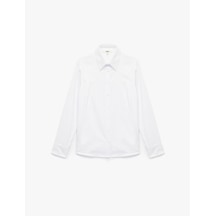 Koton Düğmeli Uzun Kollu Regular Fit Poplin Gömlek Beyaz 6wak60072uw Beyaz