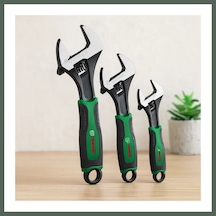 Bezos İngiliz Anahtar Ve Kurbağacık Seti 3 Parça 6"-8"-10" / 150-200-250 Mm Bzstk