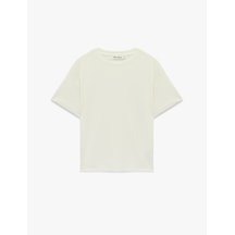 Koton Kısa Kollu Bisiklet Yaka Modal Karışımlı Basic Oversize Tişört Ekru 6sal10520ık Ekru