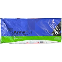 Armaplus Takviyeli Kalın Baskılı Beyaz Çanta Poşet Torba 50'li 60 x 70 CM