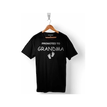 Promoted To Grandma Büyük Anne Oldum Yeni Doğan Baskılı Tişört Unisex T-shirt 001