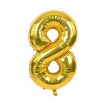 8 Rakam Folyo Balon Gold 100 Cm Renkli