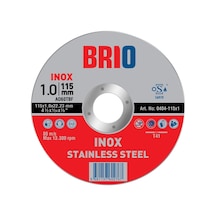 Brio Kesme Taşı Kesme Diski 115x1e Inox 25'li