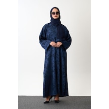 Şakika Kadın Sahar Luxe Abaya Ferace & Şal - Standart Beden & Farklı Boy Lacivert