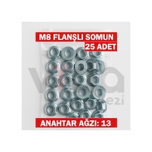 M8 Flanşlı Somun 25 Li Çinko Kaplı 1