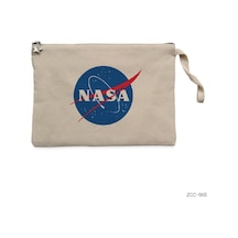 Zepplin Giyim Nasa Logo Clutch Astarlı Cüzdan / El Çantası