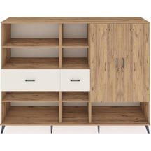 Hyperion Dolap 10 Raflı 2 Çekmeceli 2 Kapaklı 220x44x163 Çam-çam/ Çam-çam/aytaşı