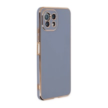 Xiaomi Mi 11 Lite Uyumlu Kılıf Volet Silikon - Mavi